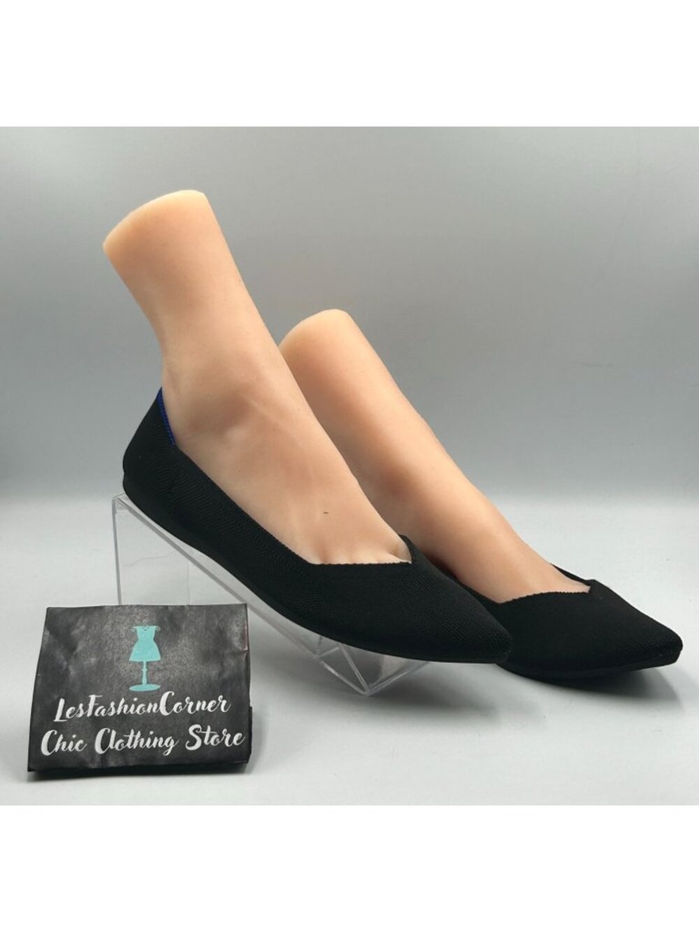 Rothy's Women's Black The Pointed Toe Knit Ballet Flats Size 11 3332 - Picture 12 of 16